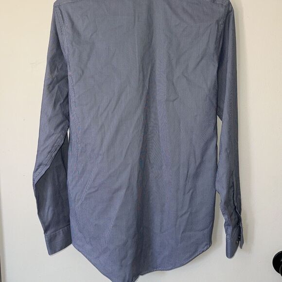 Calvin Klein Slim Fit Stretch Non-Iron Dress Shirt 14‎ 1/2 Blue Mens - Picture 3 of 11
